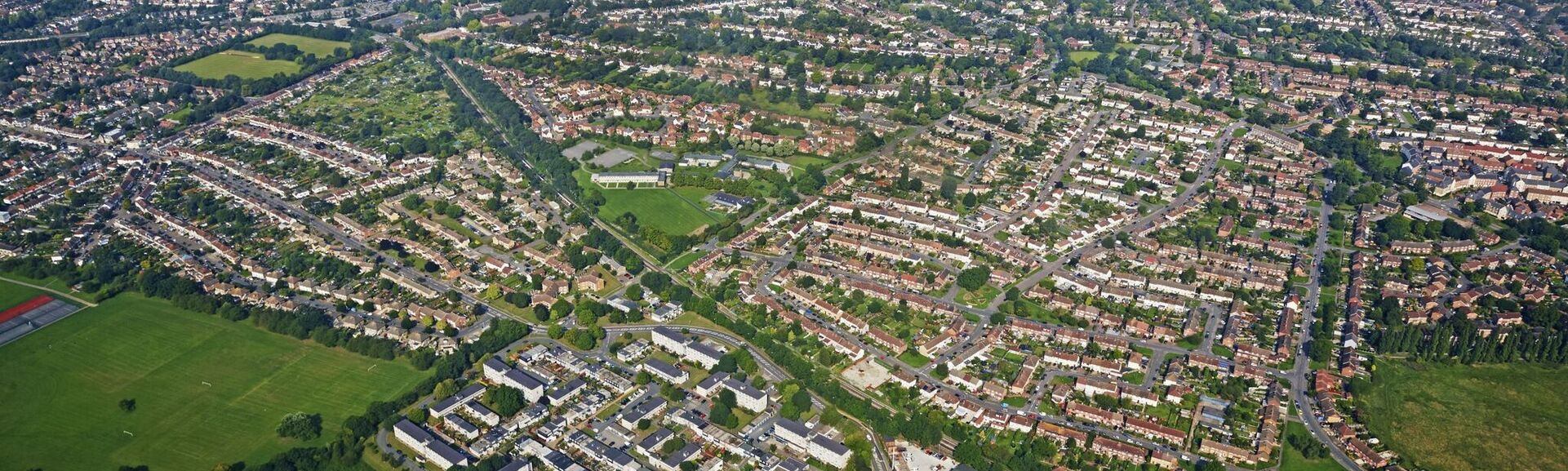 Loughton aerial shot