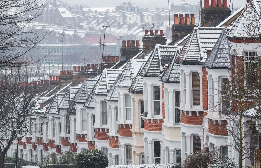 Houses in winter