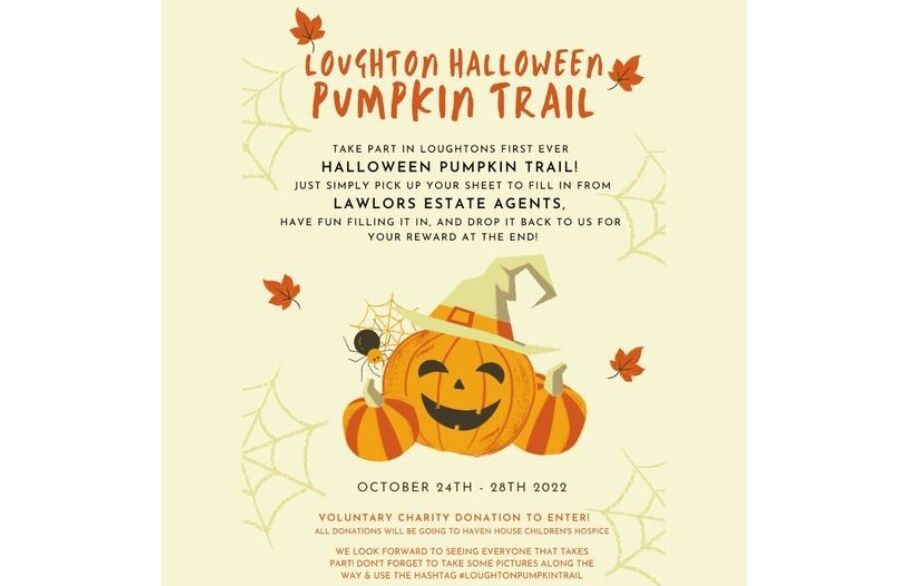 Loughton Halloween Pumpkin Trail with cartoon pumpkins
